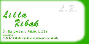 lilla ribak business card